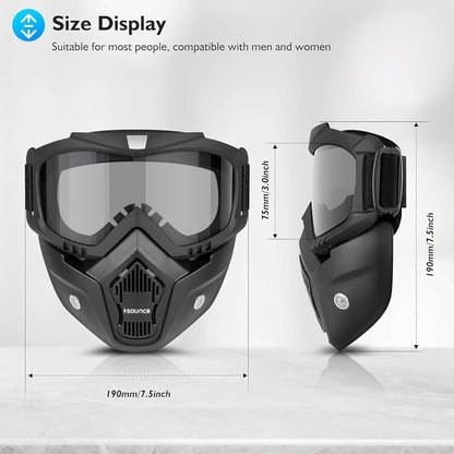 Face Helmet Mask for Bike Riders with Glasses – Anti-Dust & Fog-Proof Protection